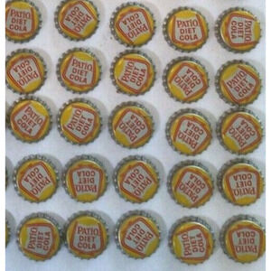 Lot 25 Pepsi Cola Patio Diet Cola Cork Lined Bottle Cap NOS Vintage Soda Crafts